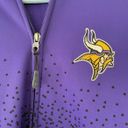 NFL Team Apparel NFL Minnesota Vikings Ascent Full Zip Oversized Hooded Fleece Size S Photo 2