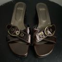 Stuart Weitzman  Brown Patent Leather Clog Sandals Women’s size 8.5 Photo 2