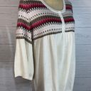 basic editions fair isle henley sweater size XL Juniors Photo 5