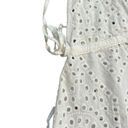 Maaji  Beach Swimsuit Cover Up Eyelet Mini Dress White Size Large Dreamy Boho Photo 3