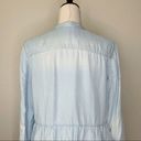 Caslon  100% Lyocell Chambray Bleach Button Down Peplum Top Photo 8