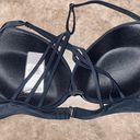 Relleciga Women's Black Push Up Bikini Top Twist Front Underwire Photo 7