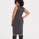 Torrid CHARCOAL GREY JERSEY TIE FRONT SHIFT DRESS Photo 1