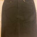 Ralph Lauren Lauren  Black Denim Pencil Skirt Knee Length Zip Pockets Sz 6 Photo 1