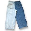 Wild Fable  Jeans Highest Rise Wide Leg Ankle Two Tone Raw Edge Denim Size 16 Photo 1