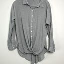 Velvet Heart |Lightweight Twist front Button Down Top sz Large Photo 0