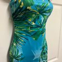 One Piece Palm Tree Strapless  Body Con Jumper Photo 5