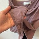 Aritzia Babaton  contour square neck tank thong bodysuit in mauve Photo 2