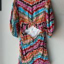 NWT Rhode Dress Abstract Cut Out Isla Ric Rac Chevron Print Mini Dress Size 8 Photo 0