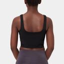 Halara  Basic Black Solid U Neck Workout Cropped Tank Top Size 1x NWT Photo 4