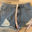 Kittenish  M Distressed Denim Shorts Photo 3