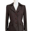 Anne Klein  Suit Brown Button Front Career Work Tailored Blazer Jacket Size 4 Photo 0