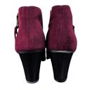 Charlotte Russe  Burgundy Faux Suede Ankle Booties 9M Photo 3