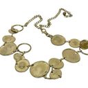 Vintage Gold Metal Circle Chain Link Adjustable Clasp Closure Womens Belt Photo 0