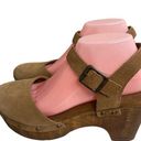 House of Harlow  1960 Cherub Clog Chestnut Brown Shoes Leather 9 M Ankle Strap Photo 0