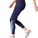 Tuckernuck  Navy and Amer-ikat High Rise Flex Compression Leggings Size M Photo 0