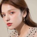 Moon and Stars Tassel Dangle Drop Earrings for Women Gold Photo 3