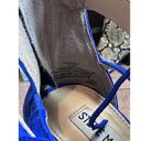 Steve Madden  Size 7.5M Fringly‎ Electric Blue Strappy Fringed High Heel Sandals Photo 6