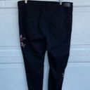 Celebrity Pink  Women’s Jeans Pants Black Embroidered Mid Rise Ankle Skinny 20 Photo 2