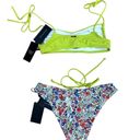 Tommy Hilfiger  2 PC Bikini Set Floral Triangle Top & Swim Bottom Small NWt Photo 1