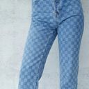 PacSun Eco Checkerboard High Waisted Straight Leg Jeans Photo 0