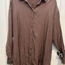 Wilfred Aritzia Brown Relaxed Long Sleeve Silky Button Down Shirt Size Women’s 2 Photo 0