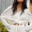 Nasty Gal  Black blouse ties in front of with bell sleeves Photo 0