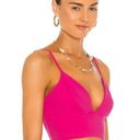 Susana Monaco  Punch Pink V Neck Crop Top Photo 2