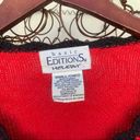 Basic Editions  Vintage knit ugly Christmas cardigan SMALL Photo 3