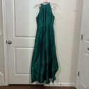 Badgley Mischka  Marine Green Stretch Mikado Gown Size 4 US $650 Photo 8