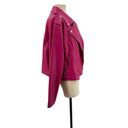 Eloquii  Faux Leather Moto Jacket Very Berry Pink Plus Size 22/24 Photo 6