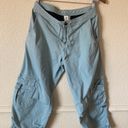 prAna Blue Cargo Cropped Pants Photo 1