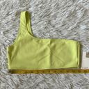 Good American  Scuba Hot Shoulder Bikini Top in Key lime001 size 2/Medium Photo 4