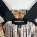 Fifteen Twenty Multicolored Paisley Black Contrast Strap Longline Tank Top Small Photo 3