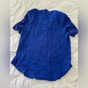 Vintage Blue NWT:  button T shirt with flower Photo 3