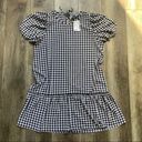 Divided H&M  Gingham Check Black and White Babydoll Dress Short Sleeve NWT Medium Photo 5