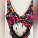 PINK - Victoria's Secret Victoria’s Secret PINK one piece cutout tropical print swimsuit size medium Photo 5