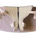 Lulus Lulu’s “Beachy Dreams” Platform Beige Canvas Sandals. Size 8.5. Photo 0