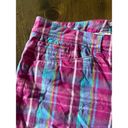 Dockers  Collection Cotton Mid Rise Curvy Colorful Plaid Shorts Summer Size 12P Photo 4