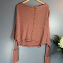 Free People Mauve Slouchy Knit Long Sleeve Top Photo 1