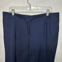 Suzanne Betro NWT  Navy Pleated Wide-Leg Crop Pants Size 2X (38x24) Tie Waist Photo 1