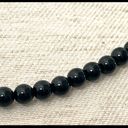 Onyx Dainty silver black  beaded necklace Photo 1