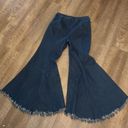 Jealous Tomato Retro Fringe Bell Bottom Jeans Darker Medium Wash size M MADELINE Photo 14