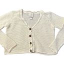 Joie  white knit cropped cotton cardigan sweater size S Photo 10