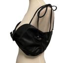 Pilcro Anthropologie Black Faux Leather Bandeau Crop Top Photo 2