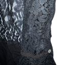 Free People  Black Lace Tell Tale Tunic Mini Dress Size Small Photo 4