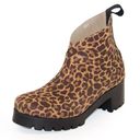 Krass&co Charleston Shoe  Upper Monterey Boots In Leopard Lug Sole Size 8 Photo 1