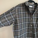 Everlane  Lightweight Flannel Oversized Shirt Black Brown Plaid 12 Photo 5