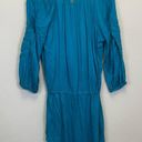 Vix Paula Hermanny  Embroidered Caftan Swim Cover Up Turquoise Size S Photo 5