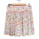 Rachel Zoe NWT  Floral Mini Skirt With Contrasting Band Preppy Pleats Size Large Photo 0